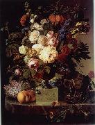 Floral, beautiful classical still life of flowers.055